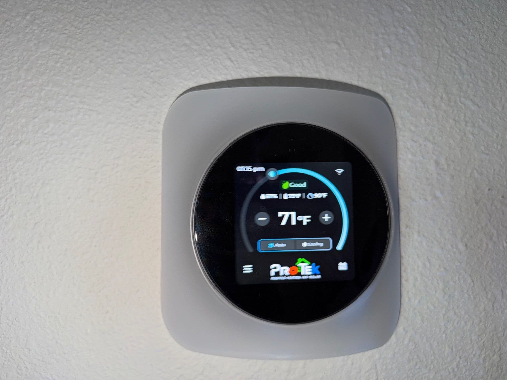 Smart thermostat installation in a Tampa FL home - Protek Heating & Cooling
