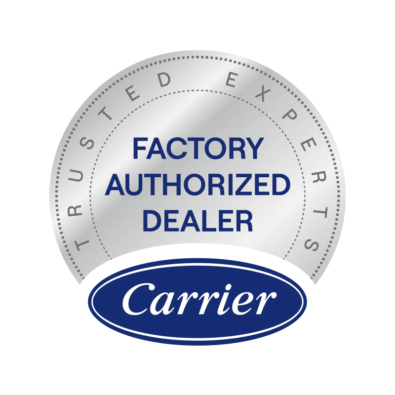 Carrier Factory Authorized Dealer badge – Protek HVAC Tampa, FL