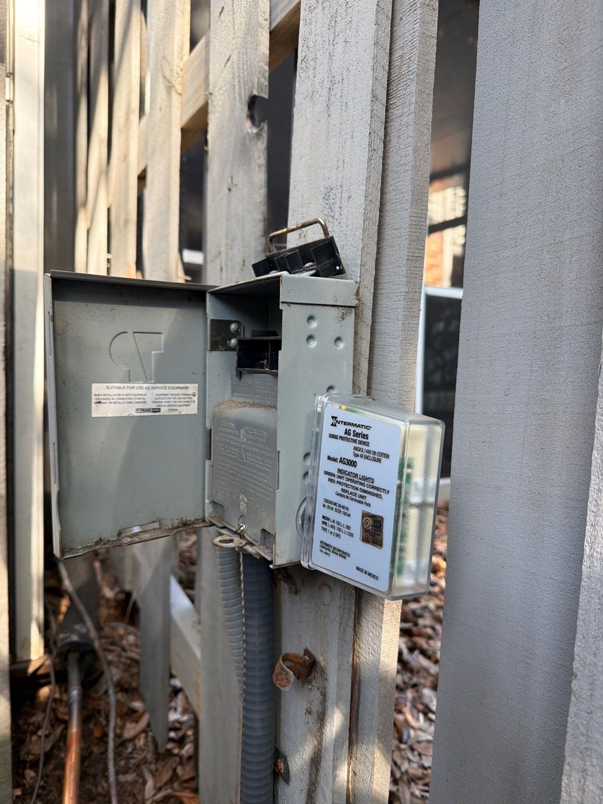 New disconnect with surge protector for the heat pump outdoor unit